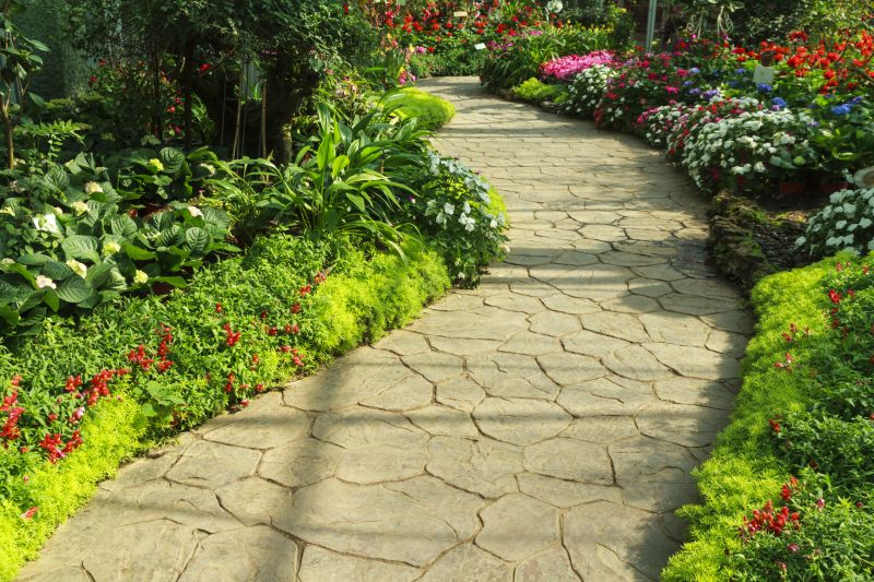 Walkway with Natural Stone Pavers